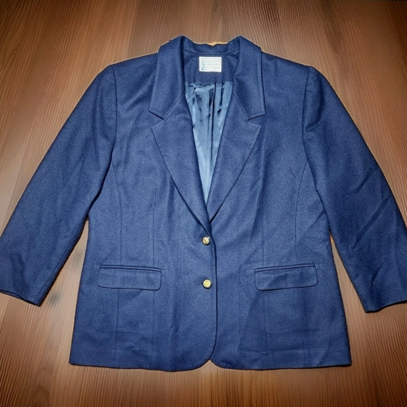 Vintage Pendleton Pure Virgin Wool Blazer – Navy – 18W – Made in USA - Picture 3 of 12